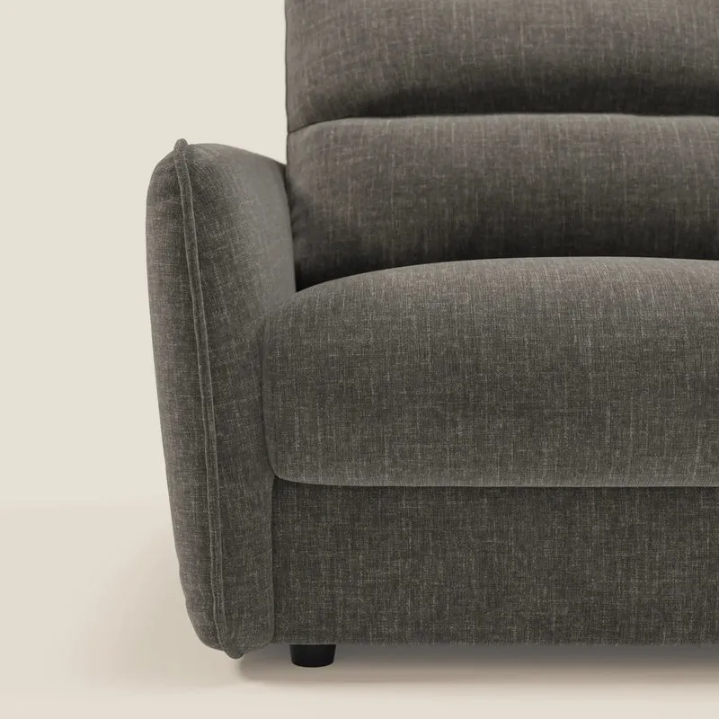Elios Canapé convertible avec coussins de dossier souples en tissu détachable T24 anthracite