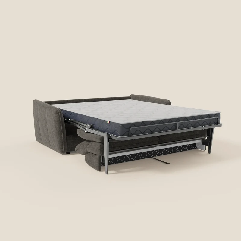 Elios Canapé convertible avec coussins de dossier souples en tissu détachable T24 anthracite