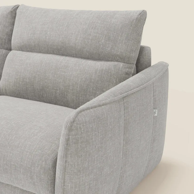 Elios Canapé convertible avec coussins de dossier souples en tissu détachable T24 gris