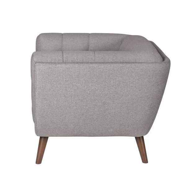Fauteuil en tissu gris foncé BERYL