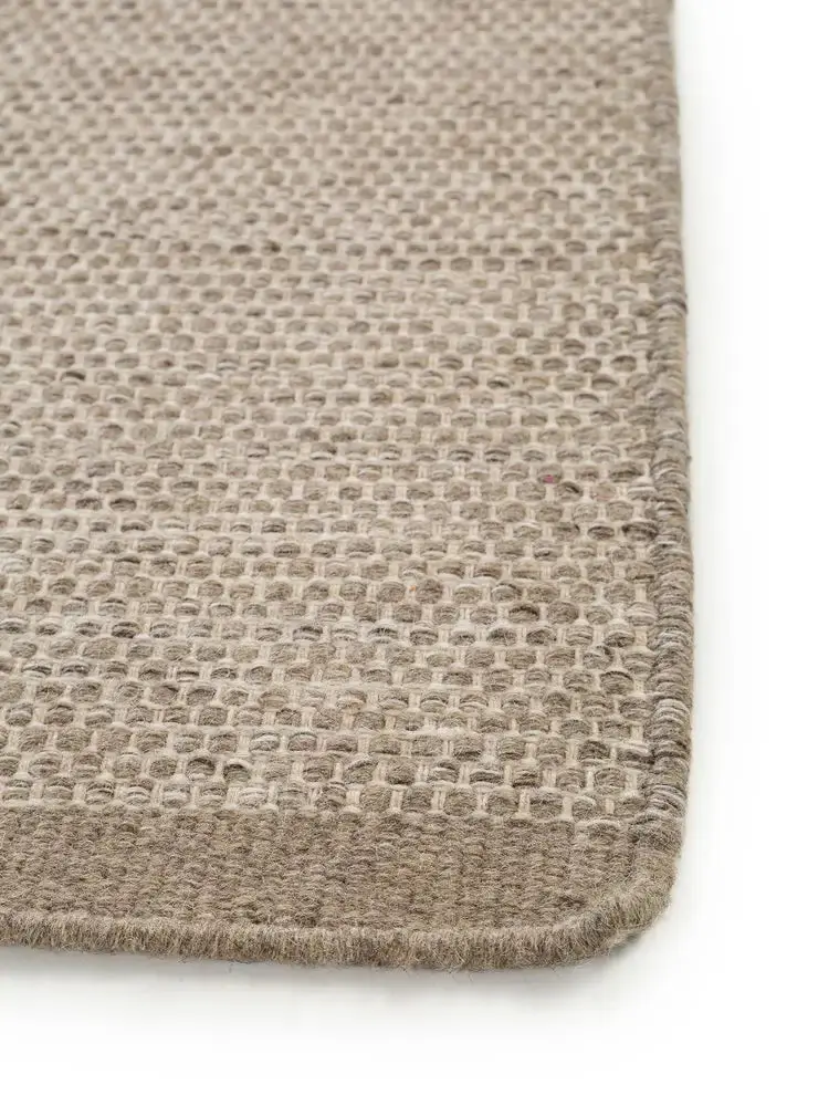 Tapis de Couloir en Laine fait main ROCCO Taupe