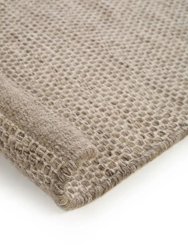Tapis de Couloir en Laine fait main ROCCO Taupe