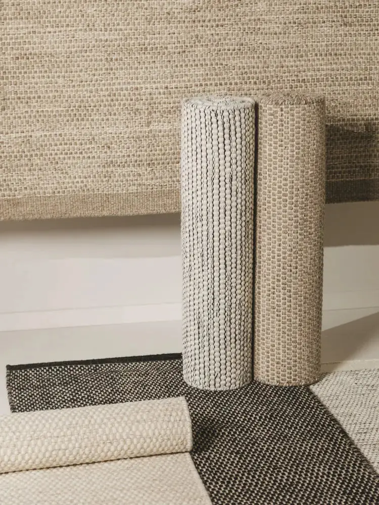 Tapis de Couloir en Laine fait main ROCCO Taupe