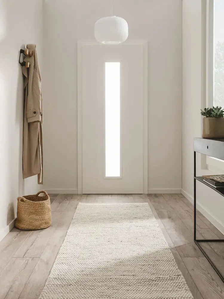 Tapis de Couloir en Laine fait main ROCCO Beige et noir