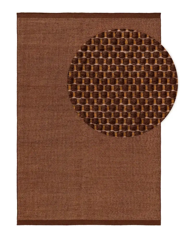 Tapis en Laine fait main ROCCO Marron
