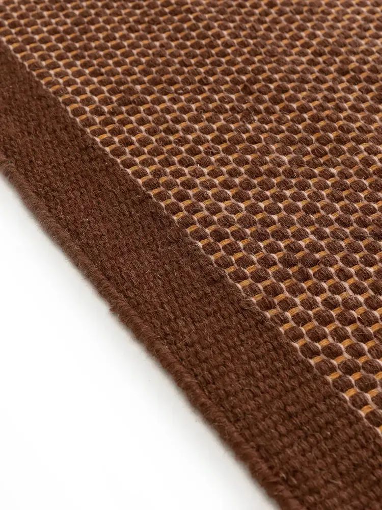 Tapis en Laine fait main ROCCO Marron
