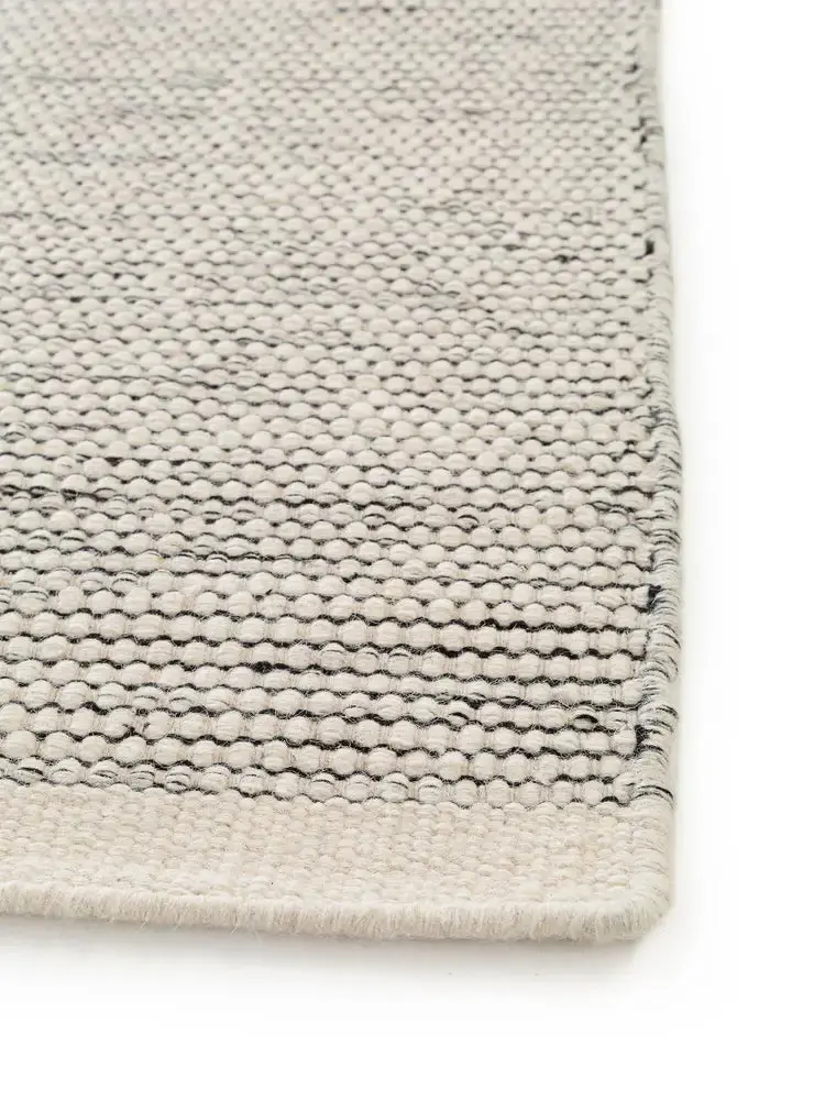 Tapis en Laine fait main ROCCO Beige et Noir