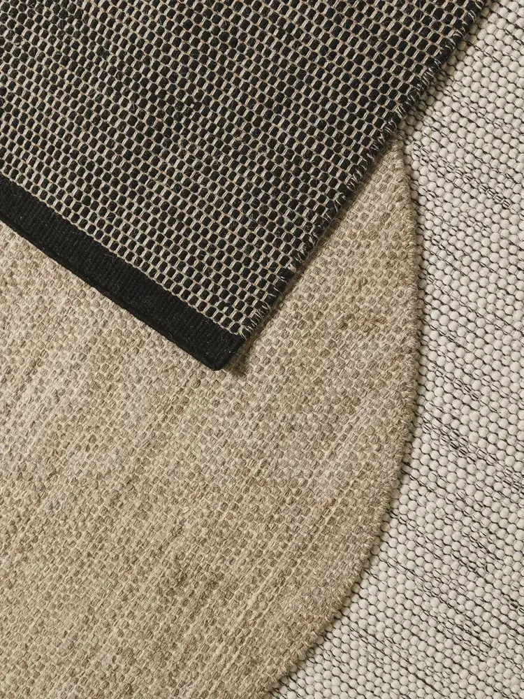 Tapis en Laine fait main ROCCO Noir et Blanc