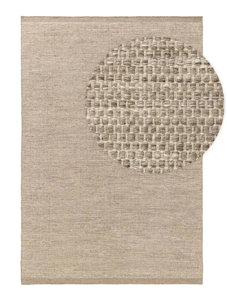 Tapis en Laine fait main ROCCO Taupe