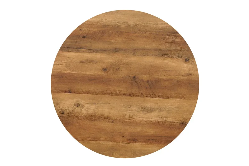 Lot de 2 Tables basses Rondes Effet Mango AYLEN - 45-50 x 80-50 cm