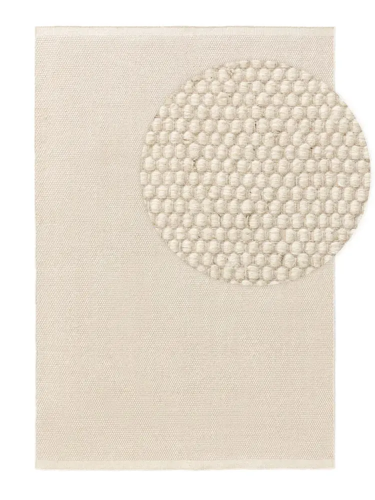 Tapis en Laine fait main ROCCO Blanc