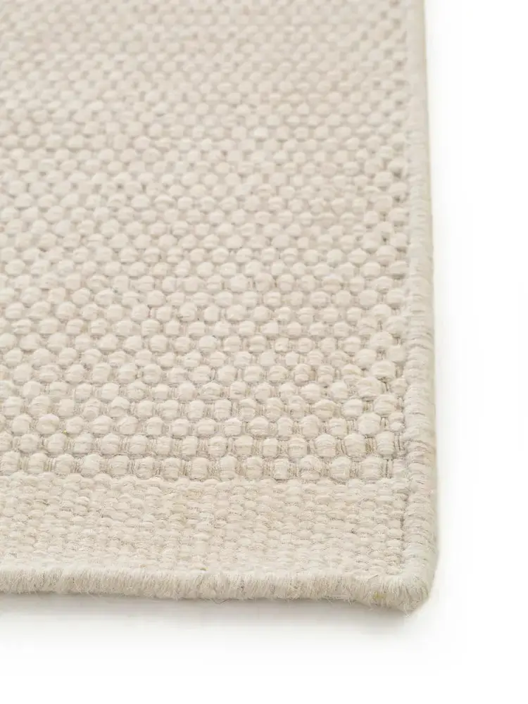 Tapis en Laine fait main ROCCO Blanc