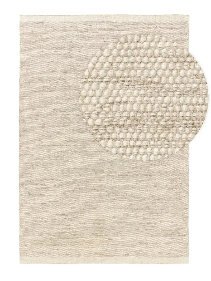 Tapis en Laine fait main ROCCO Crème