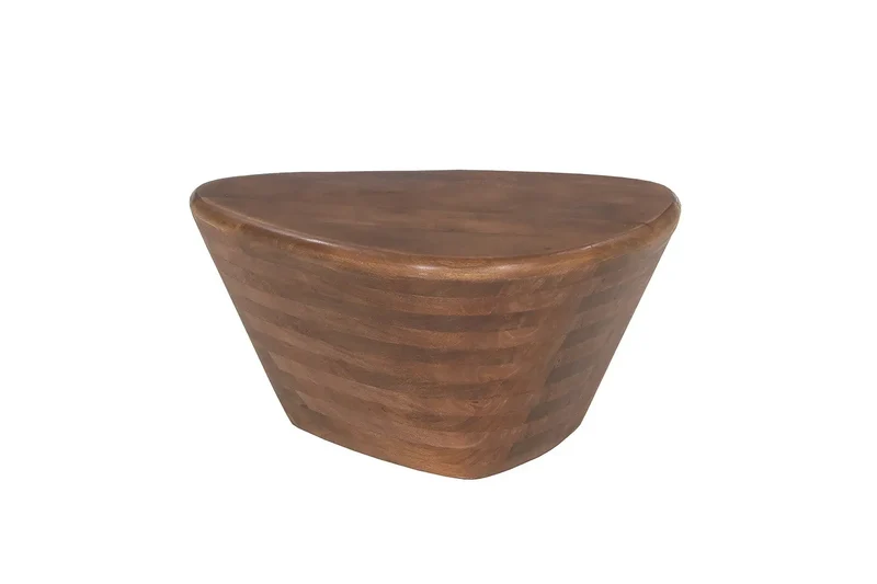 Table basse Bois de Manguier Brun Clair MAËLO - 35 x 70 cm
