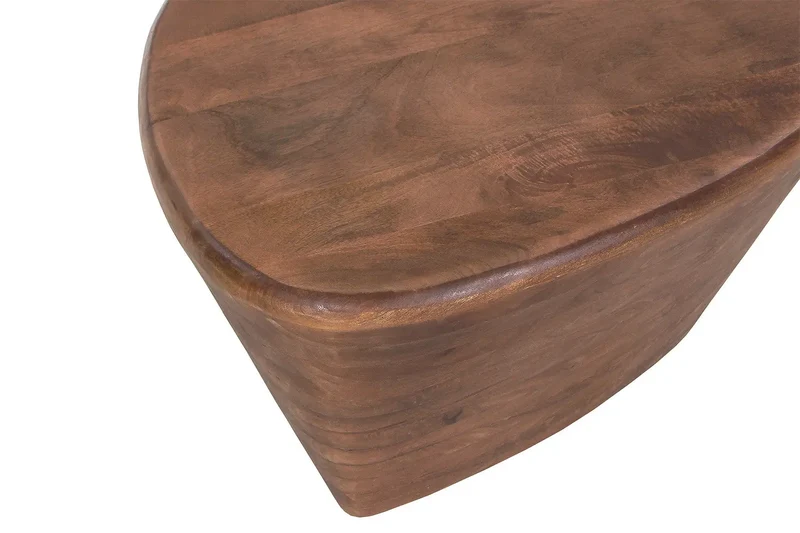 Table basse Bois de Manguier Brun Clair MAËLO - 35 x 70 cm