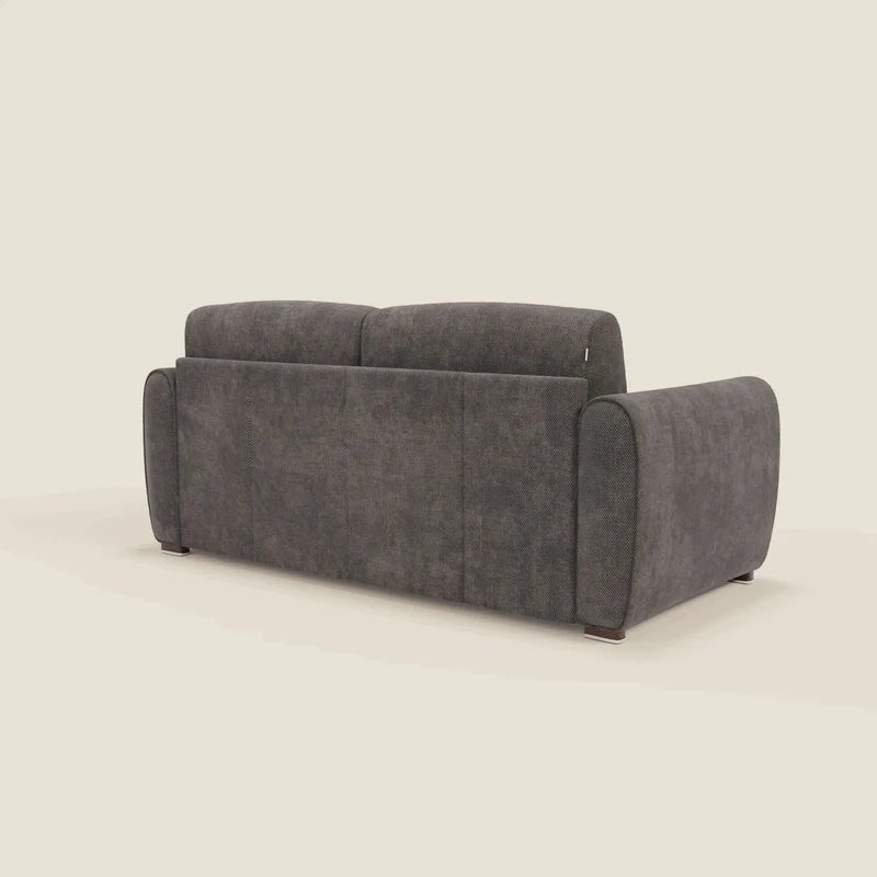 Kaleo Canapé convertible moderne avec matelas H17 cm - en tissu imperméable T26 anthracite