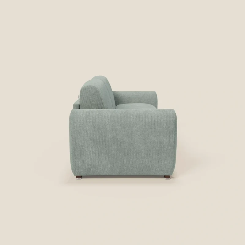 Kaleo Canapé convertible moderne avec matelas H17 cm - en tissu imperméable T26 vert aquamarine