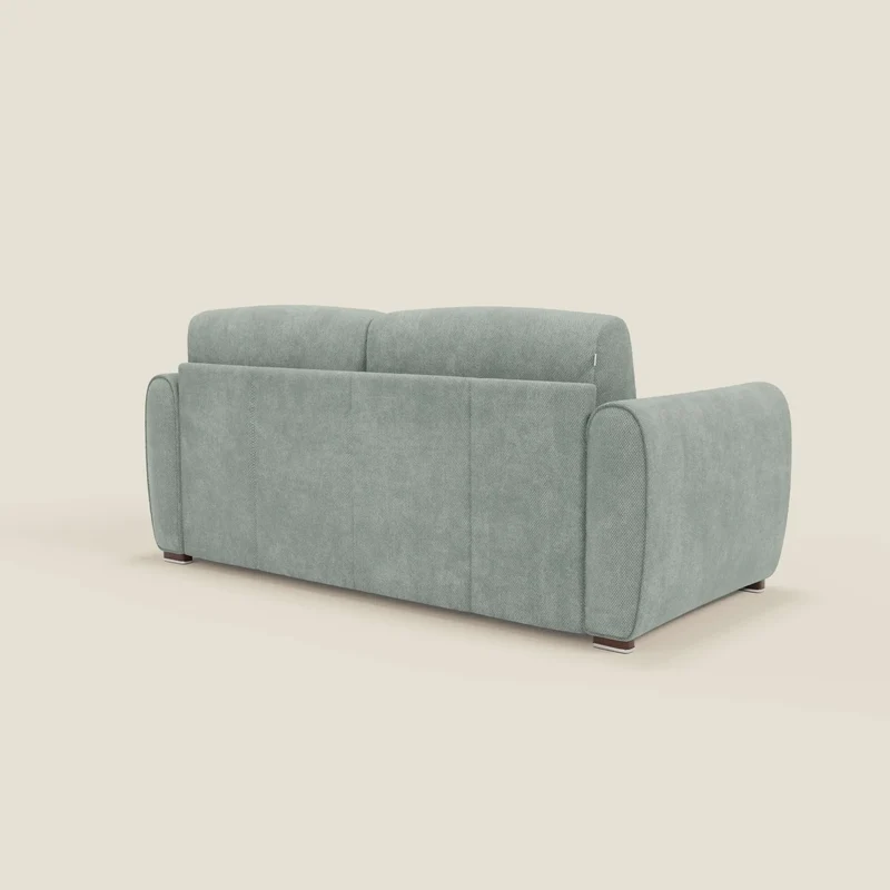 Kaleo Canapé convertible moderne avec matelas H17 cm - en tissu imperméable T26 vert aquamarine