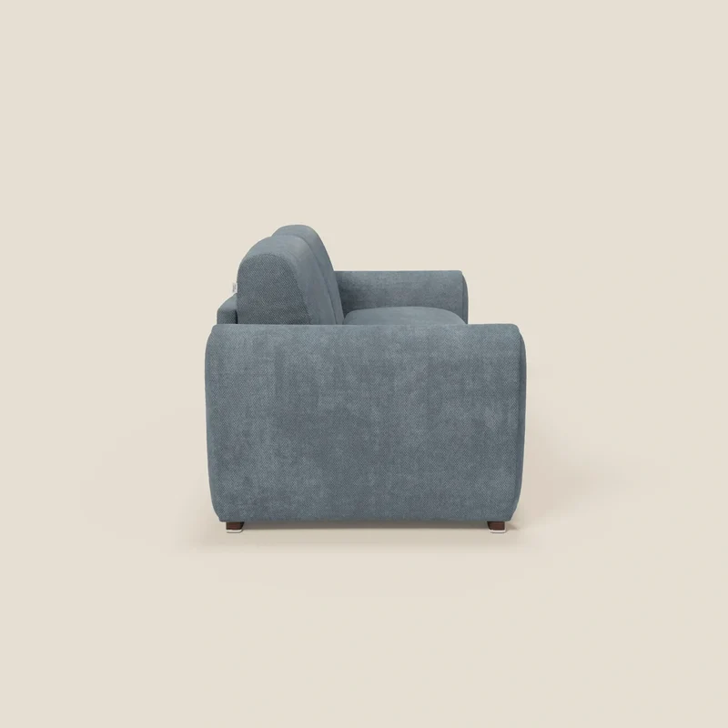 Kaleo Canapé convertible moderne avec matelas H17 cm - en tissu imperméable T26 bleu pastel