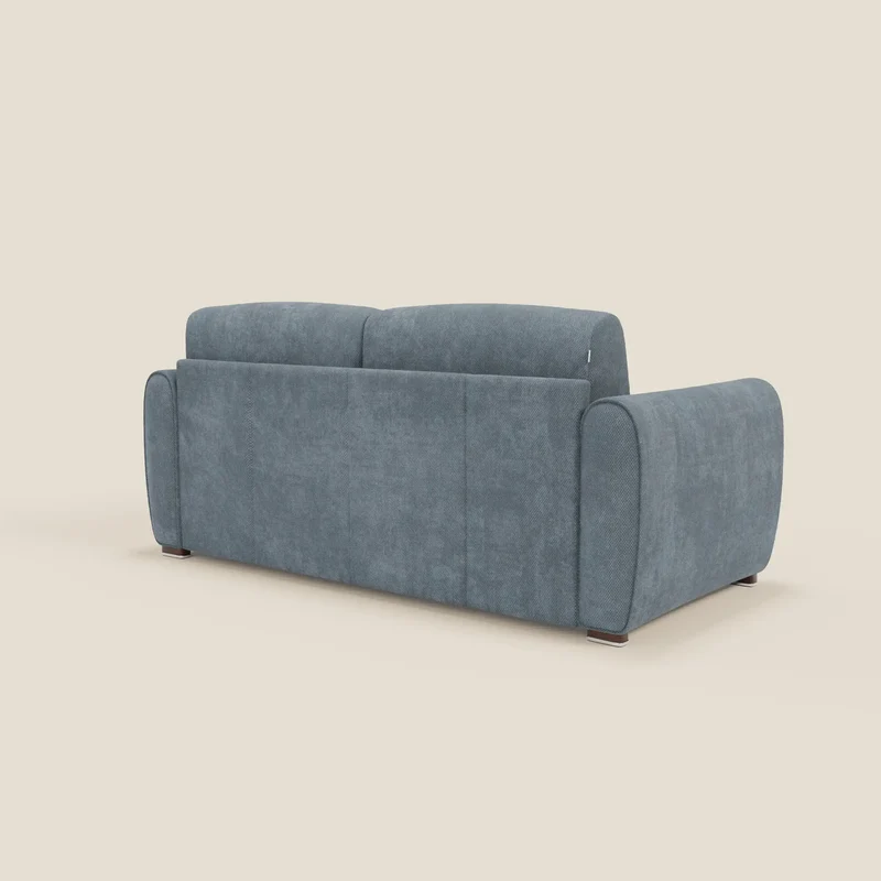 Kaleo Canapé convertible moderne avec matelas H17 cm - en tissu imperméable T26 bleu pastel
