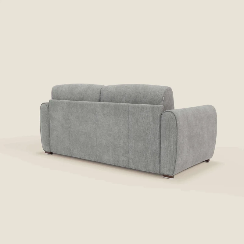 Kaleo Canapé convertible moderne avec matelas H17 cm - en tissu imperméable T26 gris