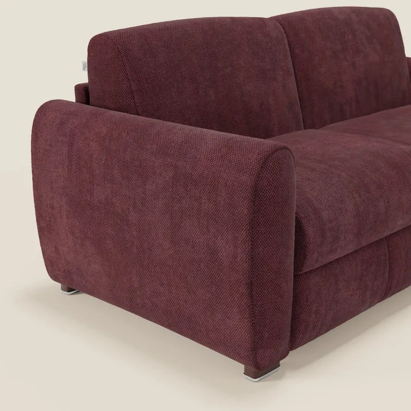 Kaleo Canapé convertible moderne avec matelas H17 cm - en tissu imperméable T26 bordeaux