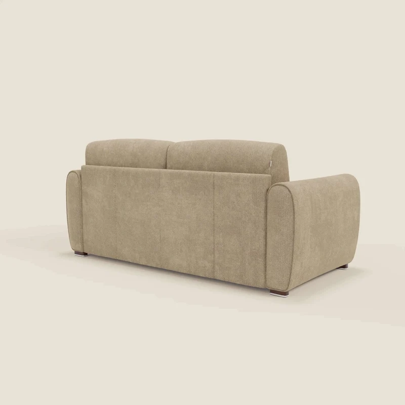 Kaleo Canapé convertible moderne avec matelas H17 cm - en tissu imperméable T26 beige