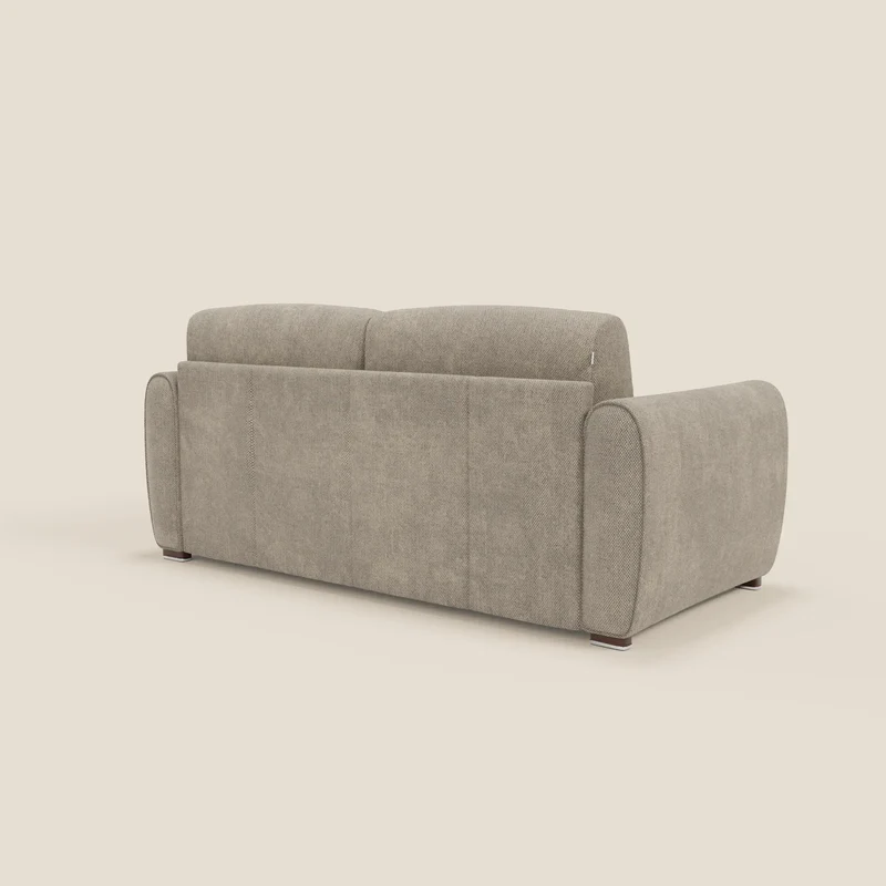 Kaleo Canapé convertible moderne avec matelas H17 cm - en tissu imperméable T26 taupe
