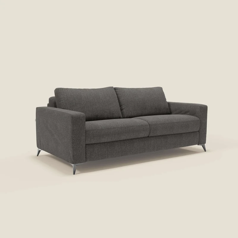 Alaya canapé convertible avec coussins de dossier douillet en tissu imperméable T03 anthracite
