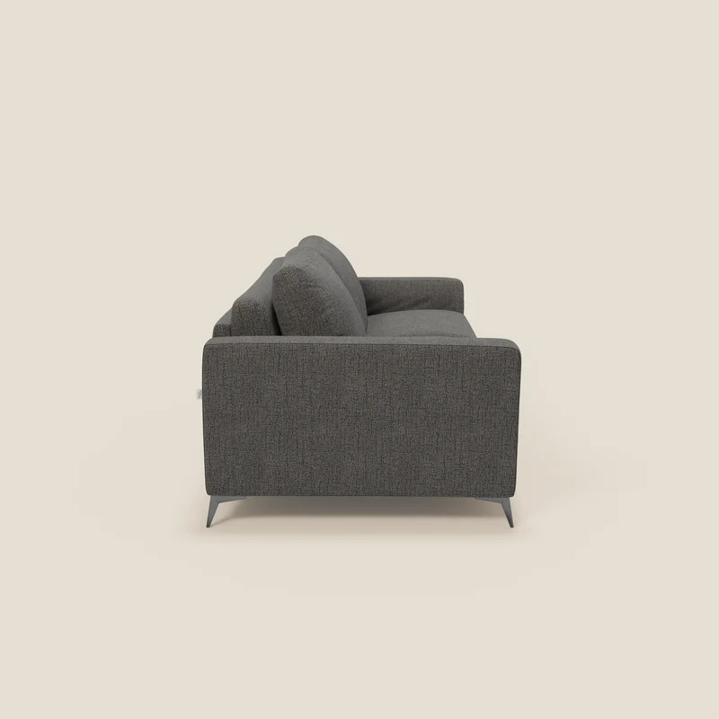 Alaya canapé convertible avec coussins de dossier douillet en tissu imperméable T03 anthracite