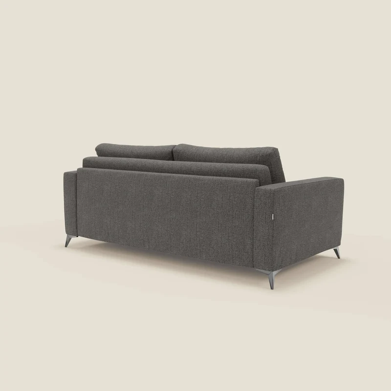 Alaya canapé convertible avec coussins de dossier douillet en tissu imperméable T03 anthracite