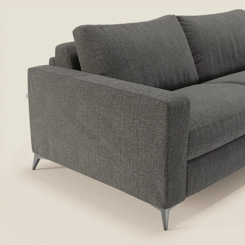 Alaya canapé convertible avec coussins de dossier douillet en tissu imperméable T03 anthracite