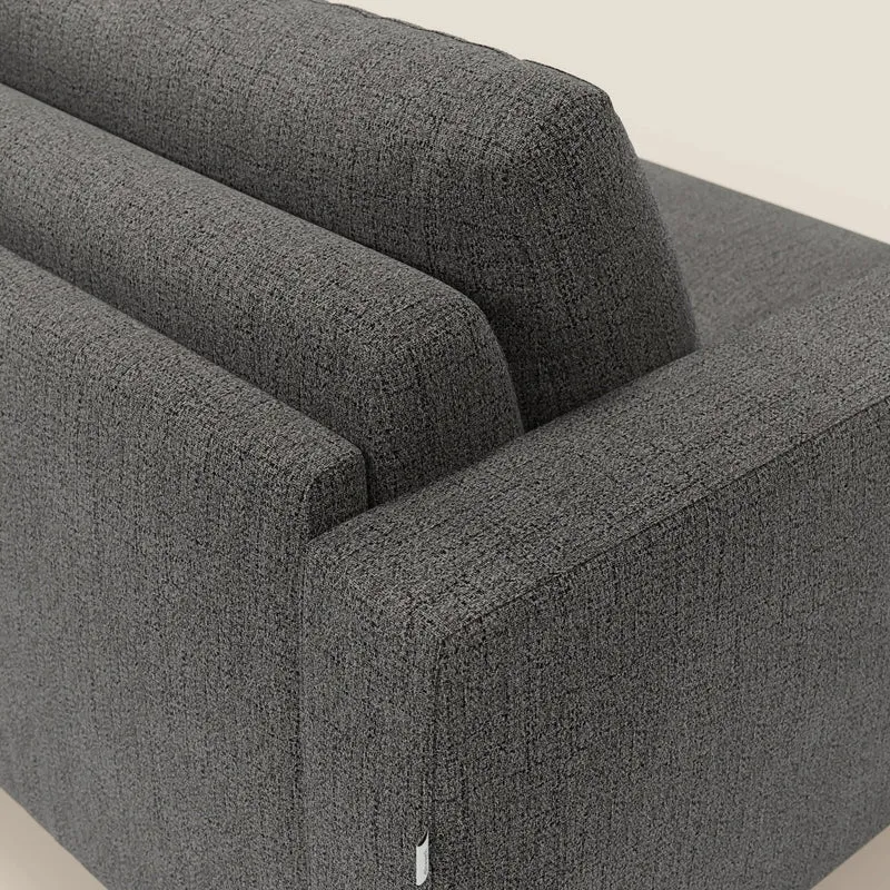 Alaya canapé convertible avec coussins de dossier douillet en tissu imperméable T03 anthracite