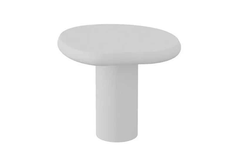 Table Basse Effet Ciment Ecru TAVINA - 58 cm