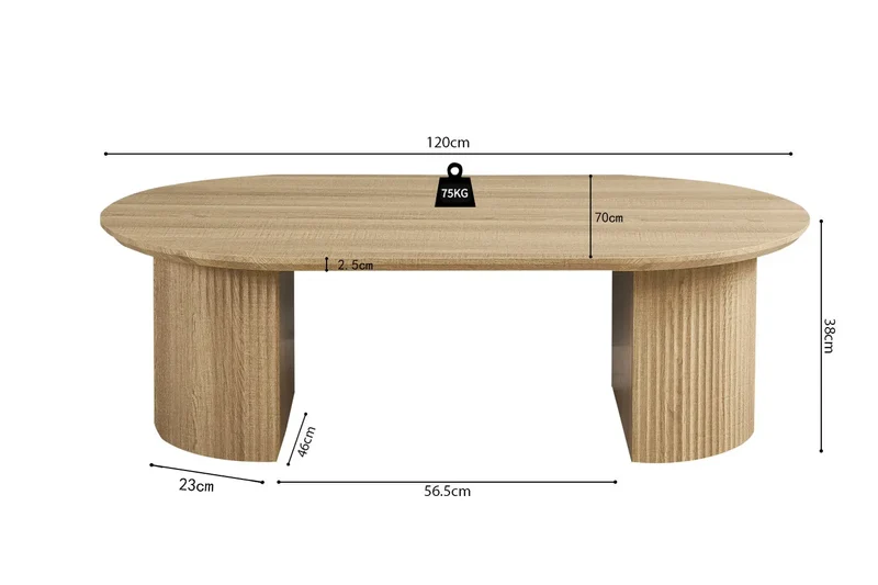 Table Basse Ovale LYANE - 120 cm