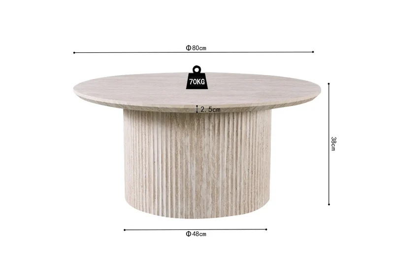 Table Basse Ronde LYANE - 80 cm