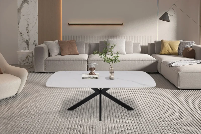 Table basse Ovale en Pierre APOLLINA - 130 x 70 cm