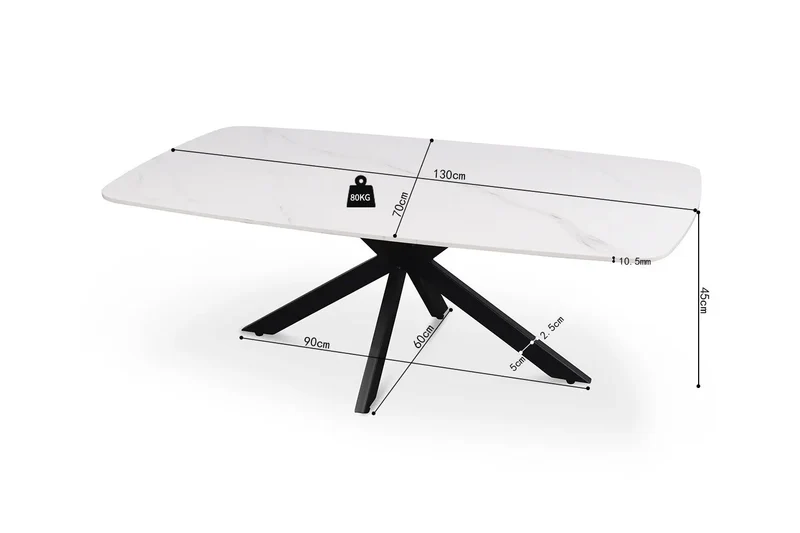 Table basse Ovale en Pierre APOLLINA - 130 x 70 cm