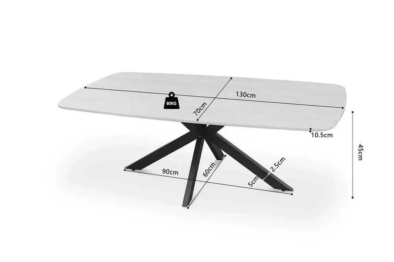 Table basse Ovale en Pierre APOLLINA - 130 x 70 cm