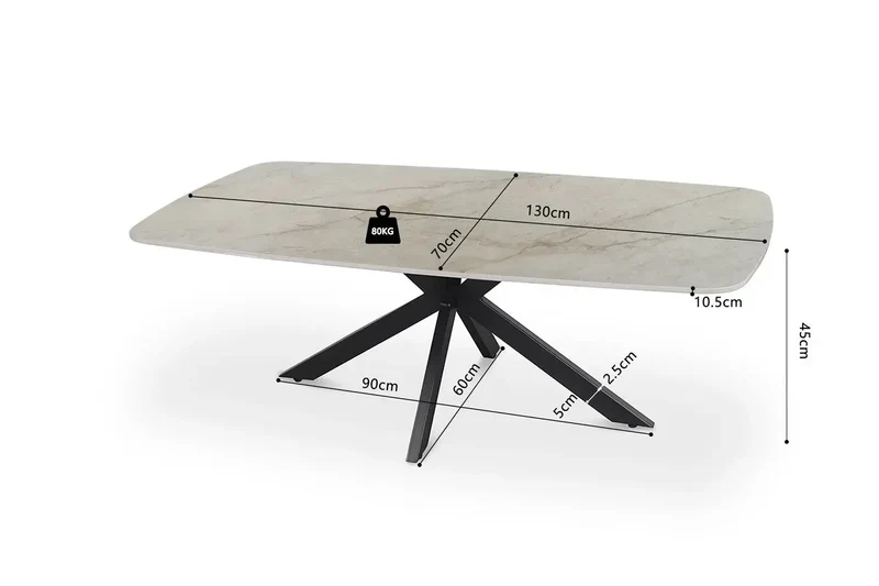Table basse Ovale en Pierre APOLLINA - 130 x 70 cm