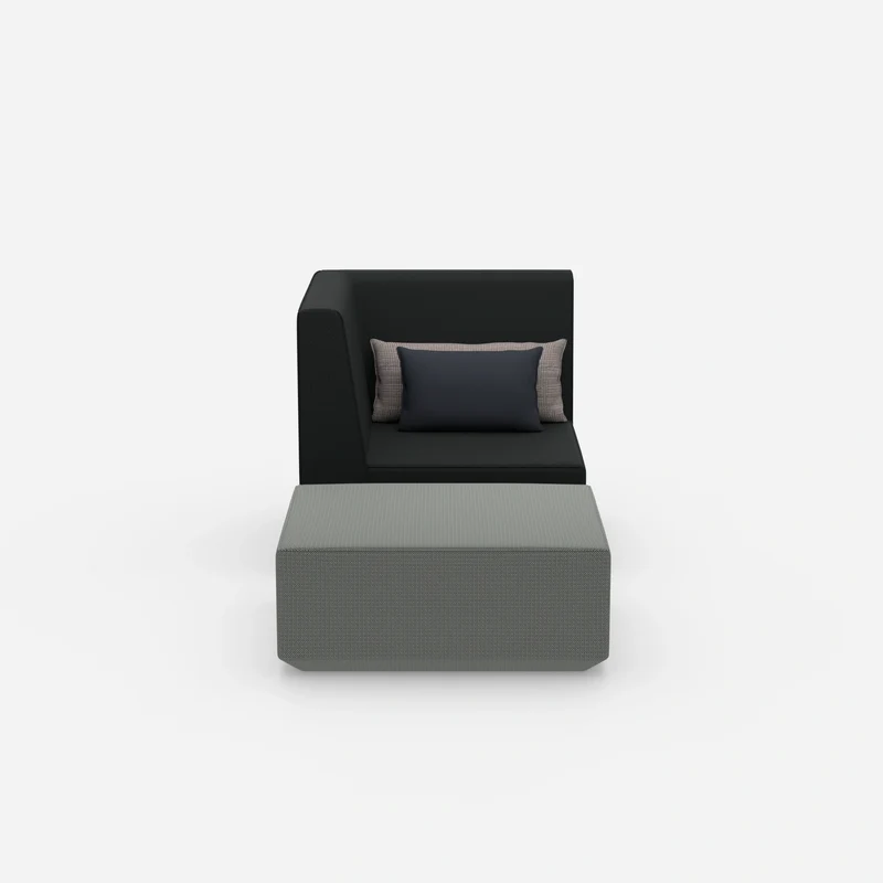 Sessel mit Hocker modern