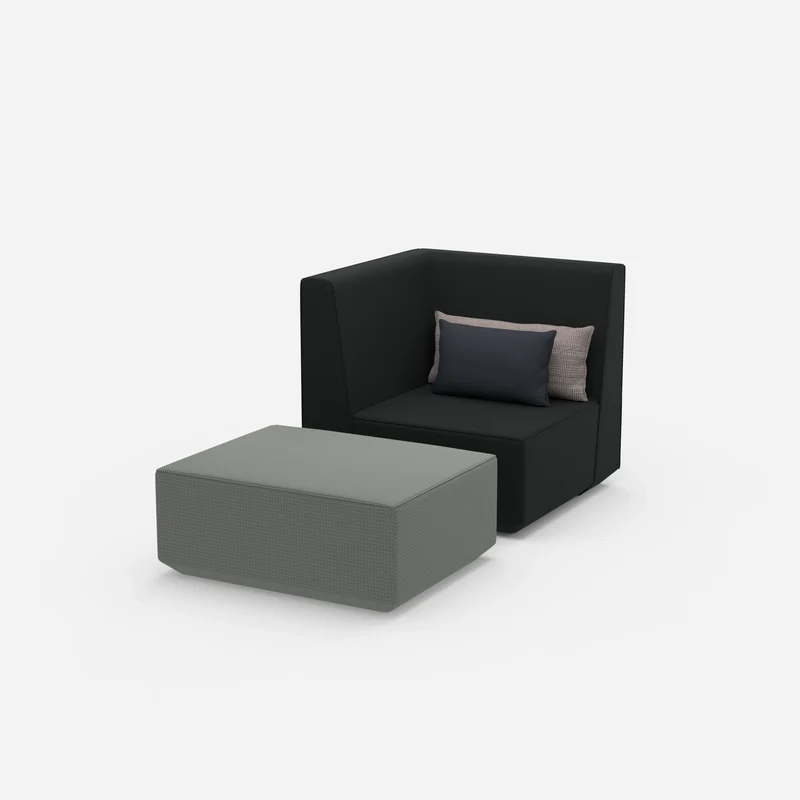 Sessel mit Hocker modern
