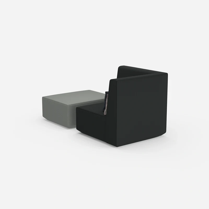 Sessel mit Hocker modern