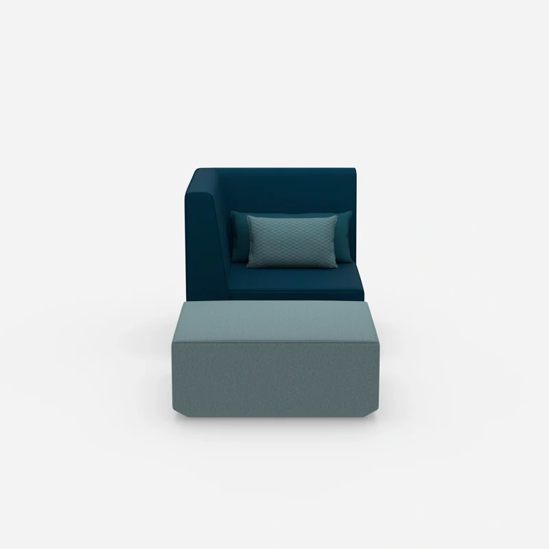 Sessel mit Hocker modern