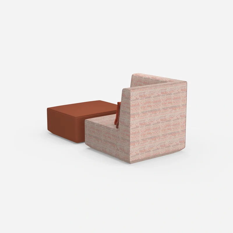 Sessel mit Hocker modern