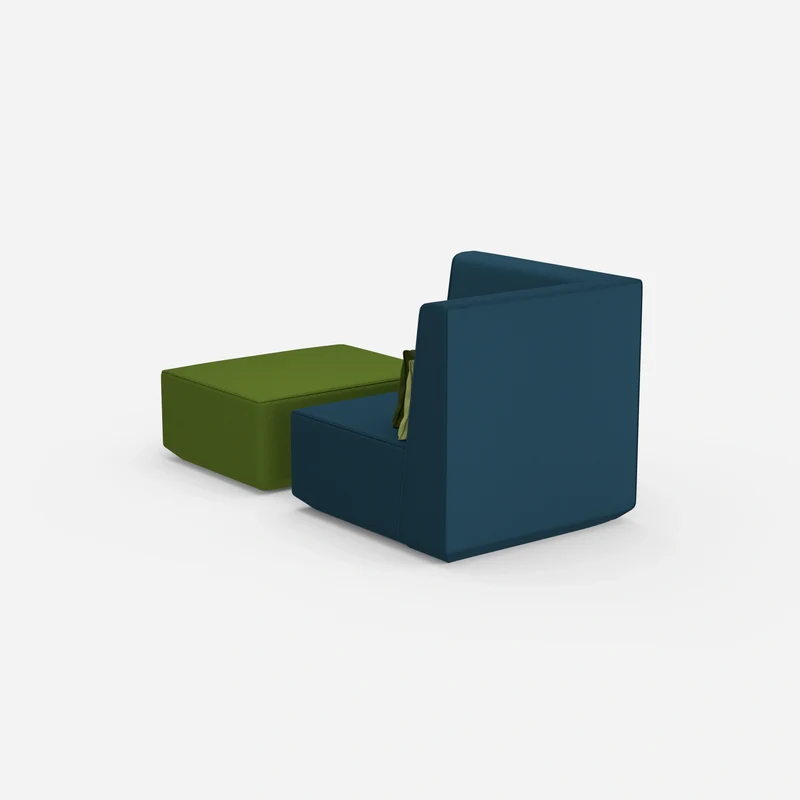 Sessel mit Hocker modern