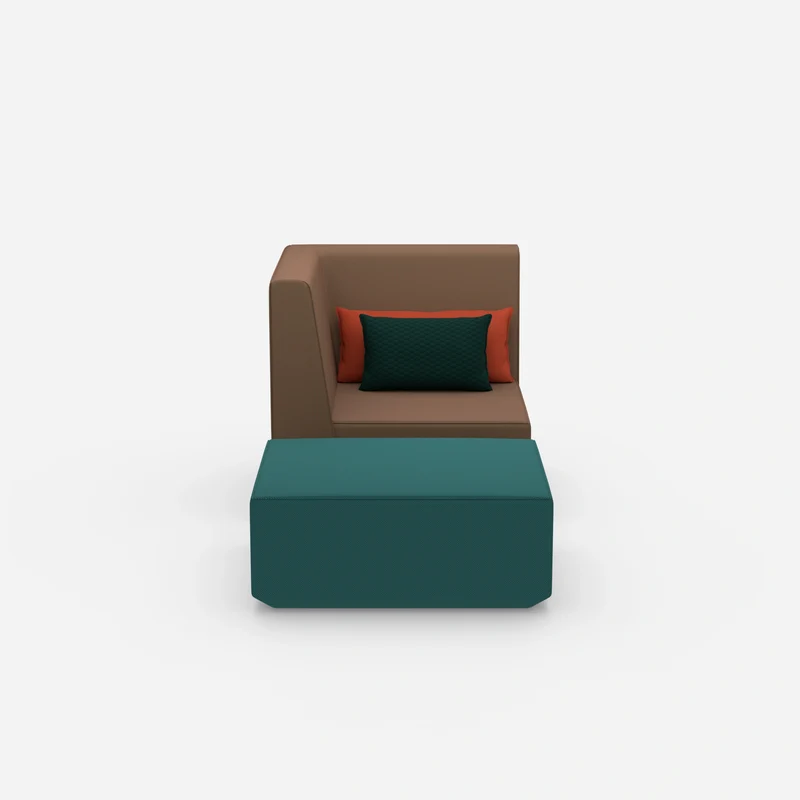 Sessel mit Hocker modern