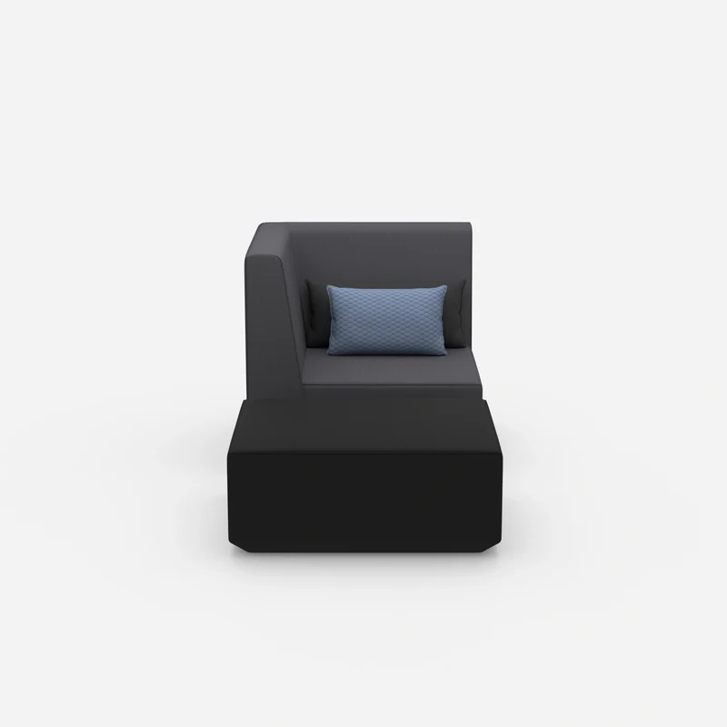 Sessel mit Hocker modern