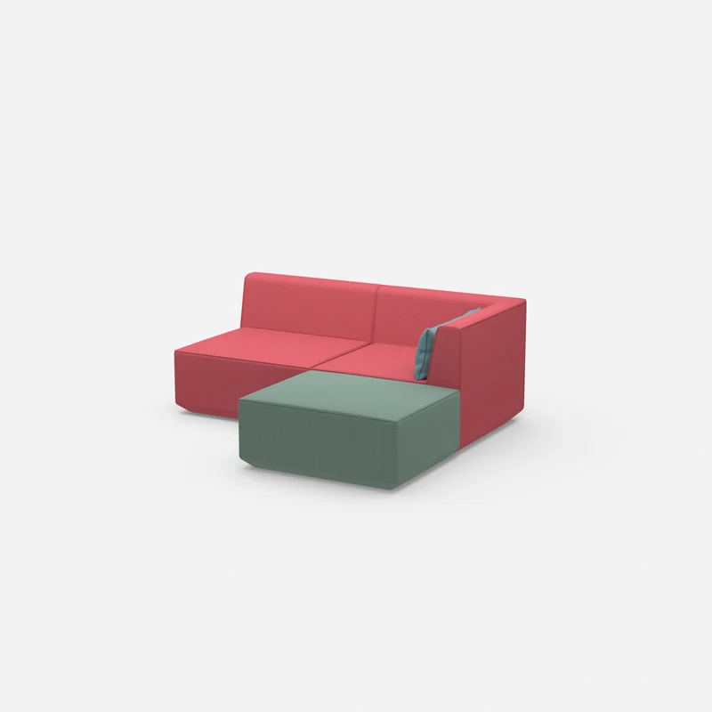 Eckcouch rosa