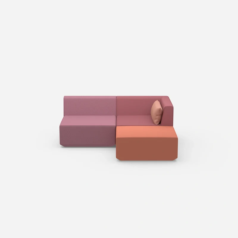 Eckcouch rosa